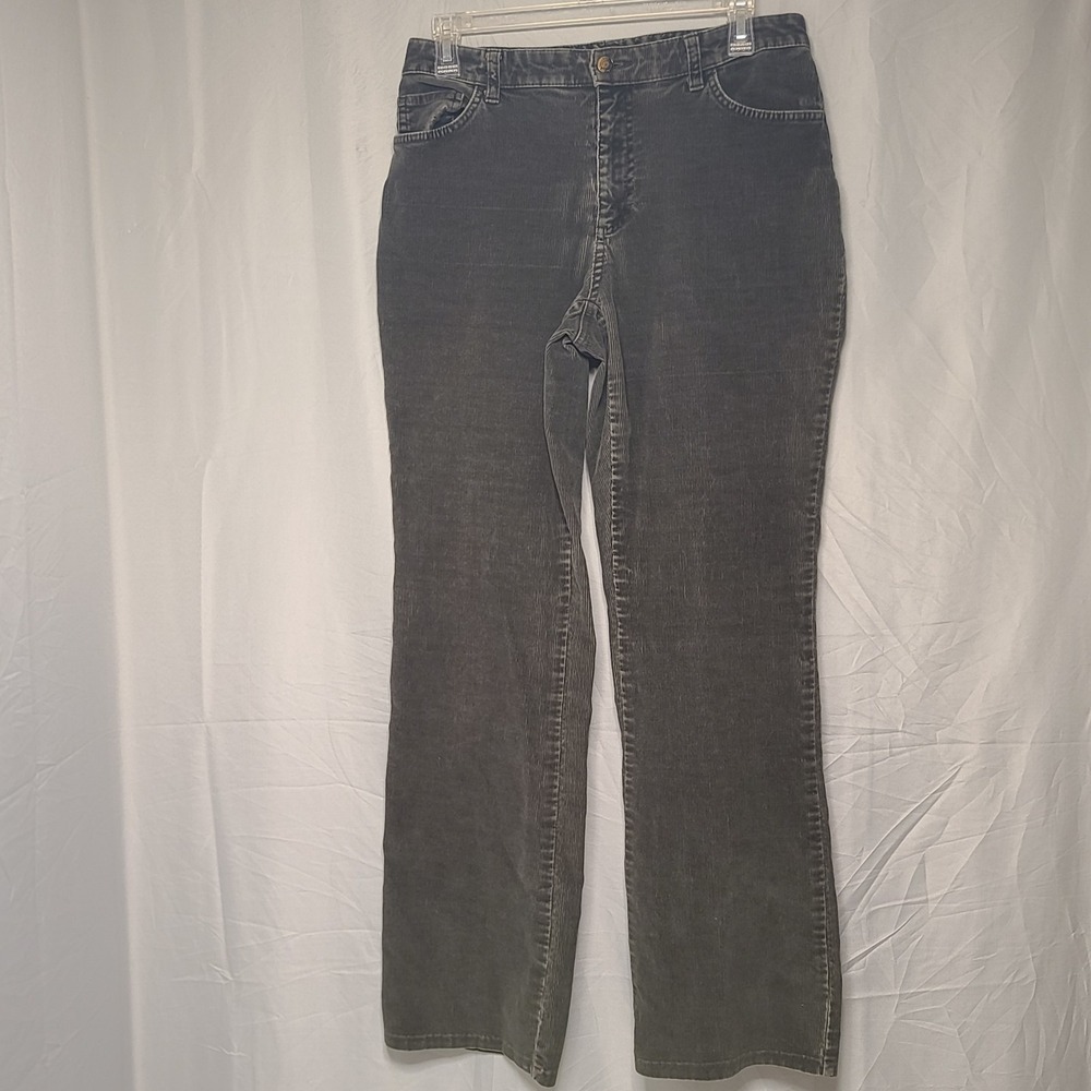 Womens Corduroy Pants Size 8 Green 90's Preppy Comfy Retro St John's Bay Casual